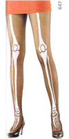 Sheer Skeleton Printed Panty Hose (Solid Bones)