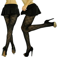 Argyle Mesh Design Pantyhose