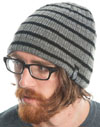 Dickies- Black Stiped Reversible Knit with Fleece 