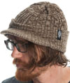 Dickies- Marled Brown/Tan Billed Knit Beanie