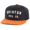 Arden Snap Back Hat by Brixton- BLACK/ORANGE