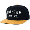 Arden Snap Back Hat by Brixton- BLACK/YELLOW