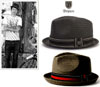 Show product details for Castor Straw Hat in Black by Brixton