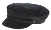 Fiddler Hat by Brixton- Black Herringbone Twill