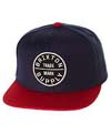 Oath Snap Back Hat by Brixton- NAVY/RED