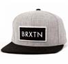 Rift Snap Back Hat by Brixton- HEATHER GREY/BLACK