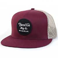 Wheeler Trucker Hat by Brixton- MAROON