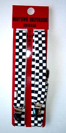 Braces (Suspenders)- 3/4" wide Black & RED Checkered