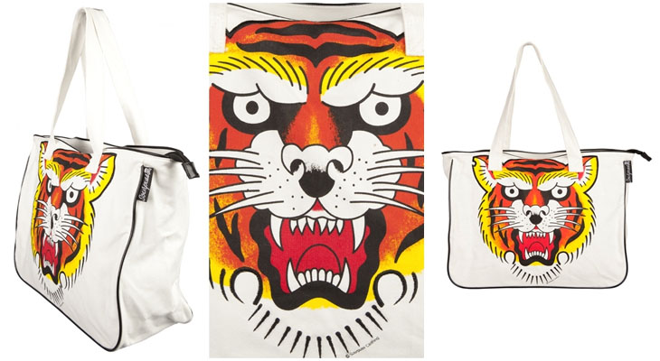 Le Tigre Flash -  Zip Top Tote Bag by Sourpuss