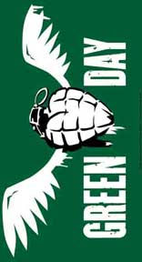 Green Day- Winged Grenade Textile Poster