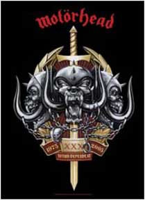 Motorhead- 3 Skulls Sword Flag/Textile Poster