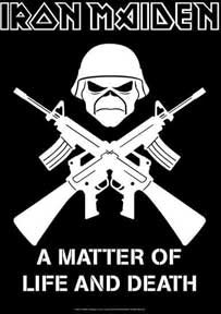 Iron Maiden- A Matter Of Life And Death (Skull & Guns) Textile Poster