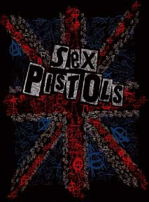 Sex Pistols- Union Jack Logo Flag/Textile Poster