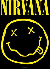 Nirvana- Smiley Face Flag/Textile Poster