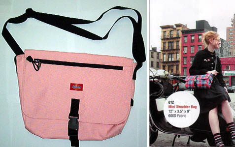 Show product details for Mini Messenger Bag by Dickies In COTTON CANDY (style#612) (Sale price!)