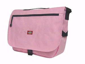 Show product details for Basic Messenger Bag by Dickies In BUBBLEGUM (style#614) (Sale price!)