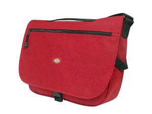 Show product details for Basic Messenger Bag by Dickies In RED (style#614) (Sale price!)
