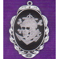 Davey Jones Cameo Pendant (Black)