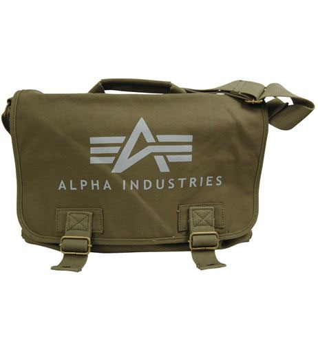 Canvas Courier Bag by Alpha Industries