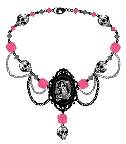 Flower Child Cameo Necklace by Too Fast Clothing - SALE