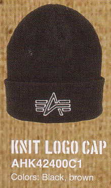 Alpha Industries- Knit Logo Cuffed Beanie