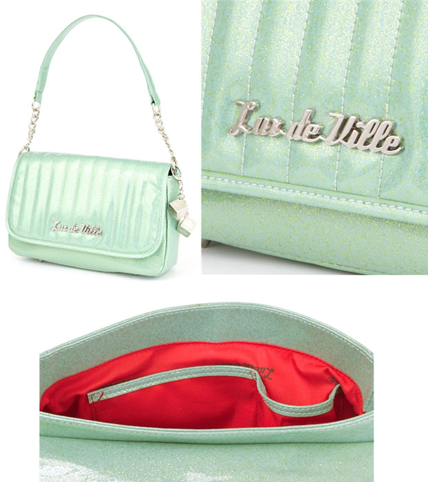 Mini Gambler Tote by Lux De Ville -Baby Green Sparkle