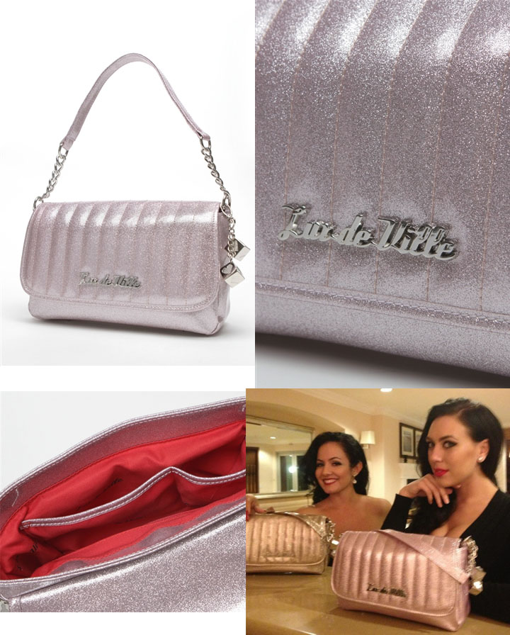 Mini Gambler Tote by Lux De Ville- Baby Pink Sparkle