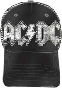 AC/DC- Logo on a black trucker hat