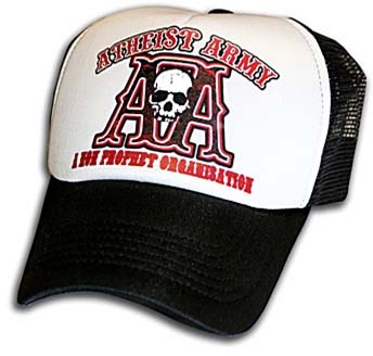 Atheist Army Trucker Hat by Toxico Clothing