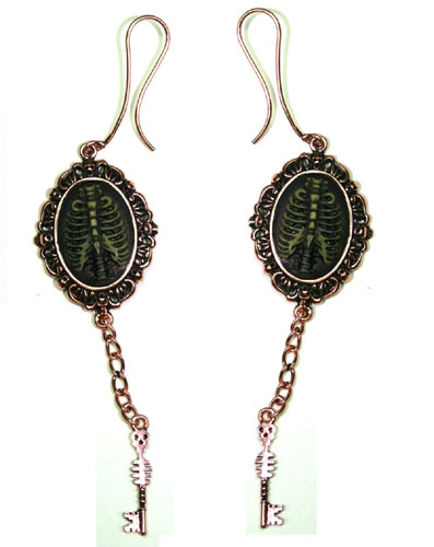 Key Cameo Earrings by Too Fast Clothing - SALE