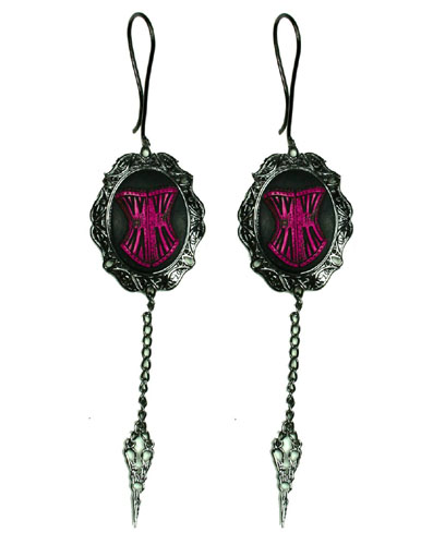 Scissor Cameo Earrings by Too Fast Clothing - SALE