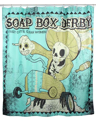 Soap Box Derby Shower Curtain by Too Fast Clothing