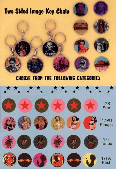 Pin Up Girls Double Sided Keychain