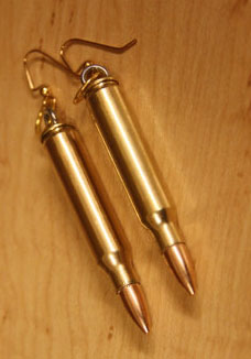 .223 Dangling Earrings by Ammo Creations