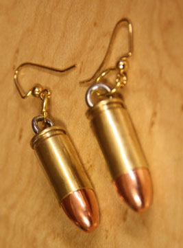 9mm Dangling Earrings by Ammo Creations
