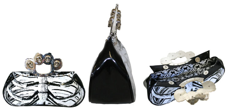 Knuckles Ribcage Hand Bag by Too Fast Clothing
