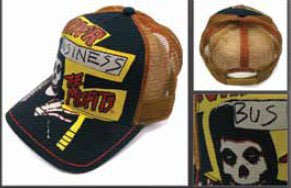 Misfits- Horror Business on a black/yellow trucker cap