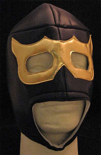 Lucha Libre Wrestling Mask- Bandito (Black/Gold)