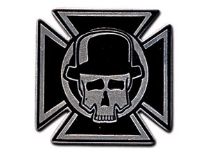 Show product details for Adicts- Iron Cross And Face belt buckle (bb251)