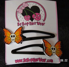 Show product details for Skullerfly Barrettes by Be Bop Hair Wear (Sale price!)