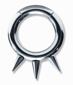 Surgical Grade Stainless Ring With Internally Threaded Cones