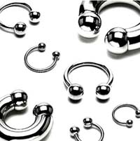 Surgi.1mm), 1/2 diameter with 6mm balls.cal Grade Stainless Steel Circular Barbell With Threaded Steel Balls