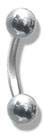Surgical Grade Stainless Steel Curved Barbell With Steel Balls 
