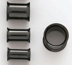 Show product details for Black Anodized Double Flare Flesh Tunnel