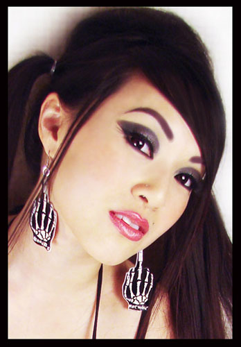 Big F.U. Skeleton Earrings by Rockin' Bones - SALE