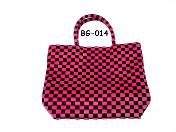 Pink Checkered Fake FurTote Bag (Sale price!)