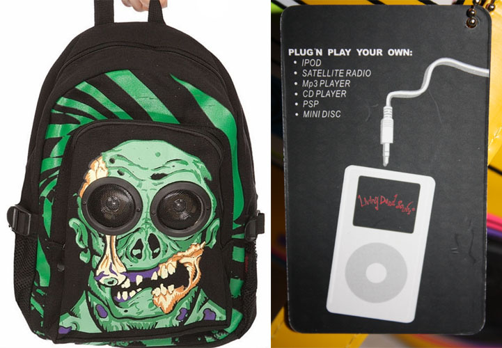 Hanging Eyeball MP3 Speaker Backpack by Living Dead Souls/Jawbreaker