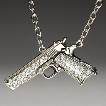 Bling Gun Pendant by Rock Rebel