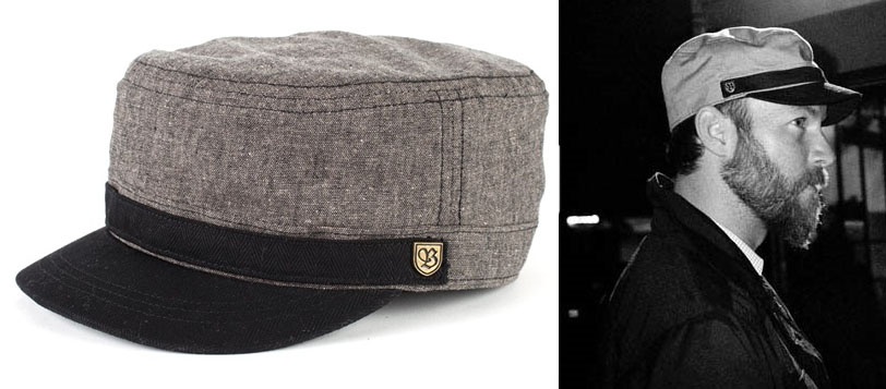 Busker Hat by Brixton- Black/Taupe Tweed