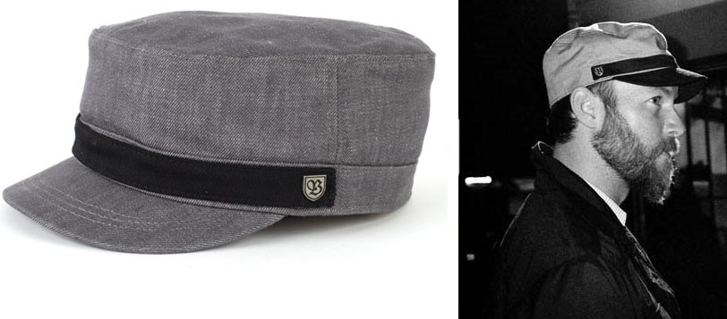 Busker Hat by Brixton- Grey Herringbone